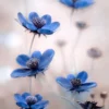 Leinwandbild Blumen, blau, 50x70 cm DD123117