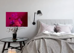 Leinwandbild Blumenbouquet, magenta, 90x60 cm DD120395