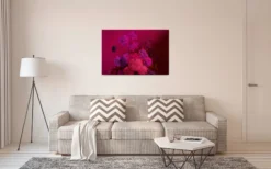 Leinwandbild Blumenbouquet, magenta, 90x60 cm DD120395