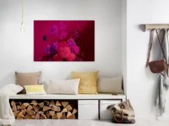 Leinwandbild Blumenbouquet, magenta, 90x60 cm DD120395