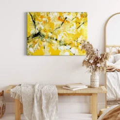 Leinwandbild Blumen, gelb, 70x50 cm DD123069