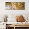 Leinwandbild Blumen, gold, 100x40 cm DD123249