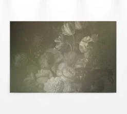 Leinwandbild Blumen, grau, 90x60 cm DD120493