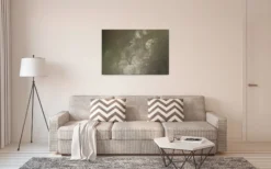 Leinwandbild Blumen, grau, 90x60 cm DD120493