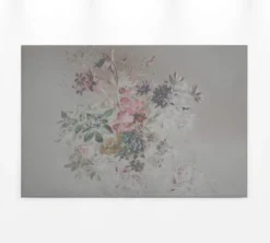 Leinwandbild Blumen, grau, 90x60 cm DD120397