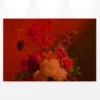 Leinwandbild Blumen, orange, 90x60 cm DD120394