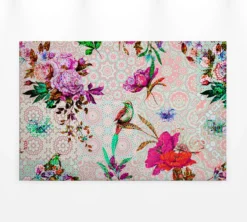 Leinwandbild Blumen, rosa, 90x60 cm DD120347