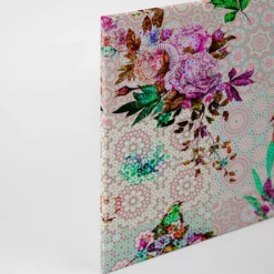 Leinwandbild Blumen, rosa, 90x60 cm DD120347