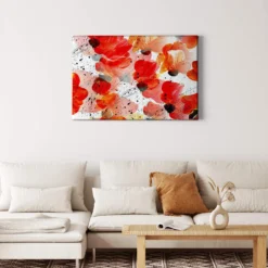 Leinwandbild Blumen, rot, 70x50 cm DD123415