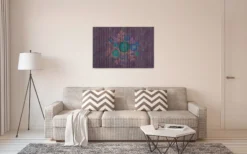 Leinwandbild Blumen, violett, 90x60 cm DD120435