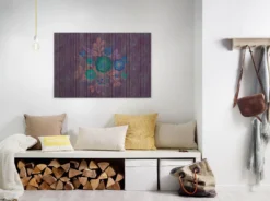 Leinwandbild Blumen, violett, 90x60 cm DD120435