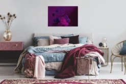Leinwandbild Blumen, violett, 90x60 cm DD120396