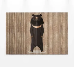 Leinwandbild Bär, braun, 90x60 cm DD120426
