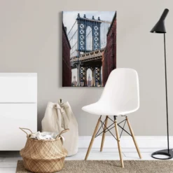 Leinwandbild Brücke, blau, 50x70 cm DD123126
