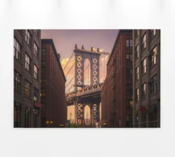 Leinwandbild Brooklyn Bridge, braun, 90x60 cm DD120328