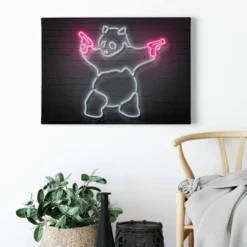 Leinwandbild Bär, weiß, 70x50 cm DD123088