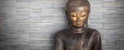Leinwandbild Buddha, grau, 100x40 cm DD123236