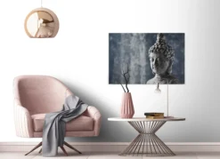 Leinwandbild Buddha, grau, 90x60 cm DD120320
