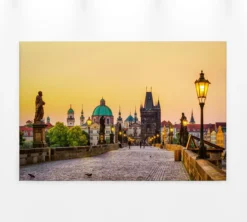 Leinwandbild Charles Bridge, ocker, 90x60 cm DD120331