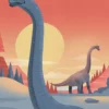 Leinwandbild Dinosaurier, rot, 50x70 cm DD123199