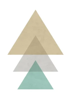 Leinwandbild Dreieck, beige, 50x70 cm DD123164
