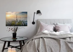 Leinwandbild Eiffelturm, grün, 90x60 cm DD120329