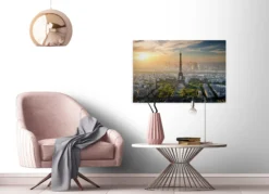 Leinwandbild Eiffelturm, grün, 90x60 cm DD120329