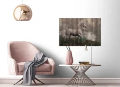 Leinwandbild Einhorn, braun, 90x60 cm DD120477