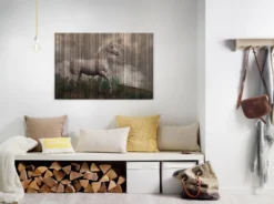 Leinwandbild Einhorn, braun, 90x60 cm DD120477