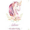 Leinwandbild Einhorn, weiß, 50x70 cm DD123186