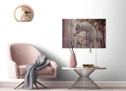 Leinwandbild Einhörner, braun, 90x60 cm DD120478