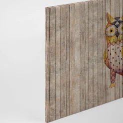 Leinwandbild Eule, braun, 90x60 cm DD120479