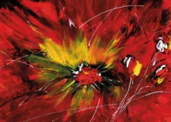 Leinwandbild Explosion, rot, 70x50 cm DD123070