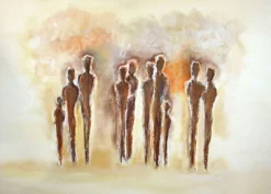 Leinwandbild Figuren, beige, 70x50 cm DD123074