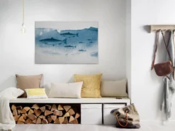 Leinwandbild Fische, blau, 90x60 cm DD120439