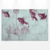 Leinwandbild Fische, helltürkis, 90x60 cm DD120405