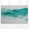 Leinwandbild Fische, türkis, 90x60 cm DD120440