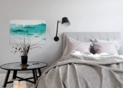 Leinwandbild Fische, türkis, 90x60 cm DD120440
