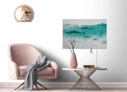 Leinwandbild Fische, türkis, 90x60 cm DD120440