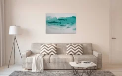 Leinwandbild Fische, türkis, 90x60 cm DD120440