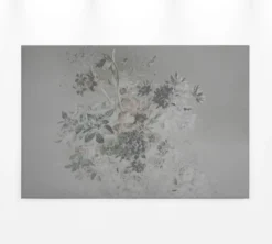 Leinwandbild Florales Muster, grau, 90x60 cm DD120399