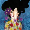 Leinwandbild Frau, blau, 50x70 cm DD123180