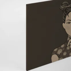 Leinwandbild Frau, braun, 90x60 cm DD120462