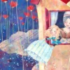 Leinwandbild Frau Holle, blau, 50x70 cm DD123197