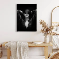 Leinwandbild Frau, schwarz, 50x70 cm DD123138