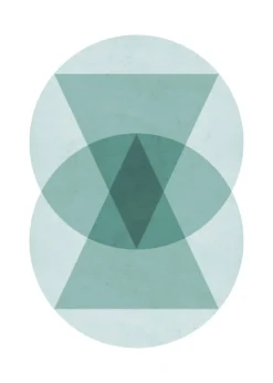 Leinwandbild Geometrie, türkis, 50x70 cm DD123163