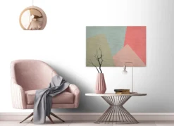 Leinwandbild Geometrische Formen, beige, 90x60 cm DD120510