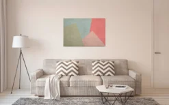 Leinwandbild Geometrische Formen, beige, 90x60 cm DD120510