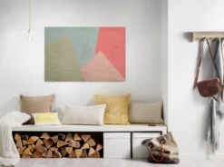 Leinwandbild Geometrische Formen, beige, 90x60 cm DD120510