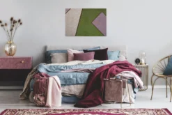 Leinwandbild Geometrische Muster, grün, 90x60 cm DD120434